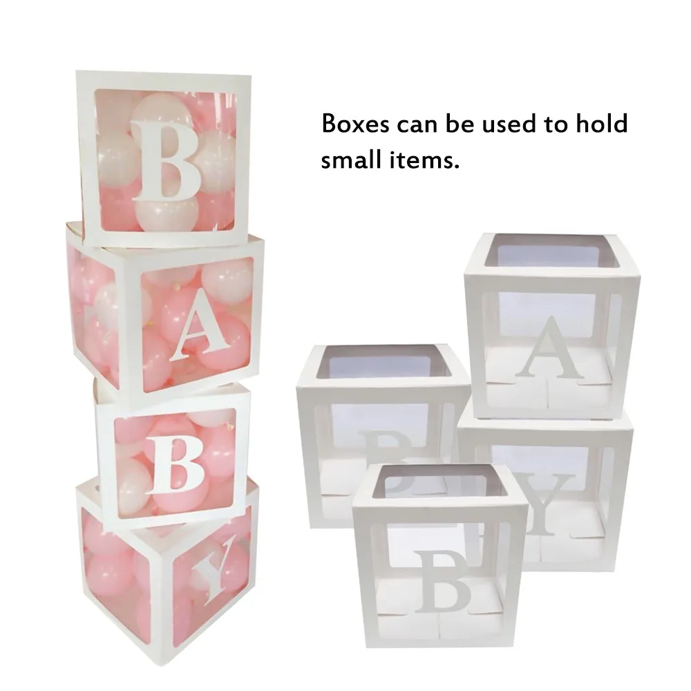 

Baby Shower Decorations for Girl Balloon Box Transparent Boxes for Baby First Birthday Party Girls Party Home Decor Girl Favors