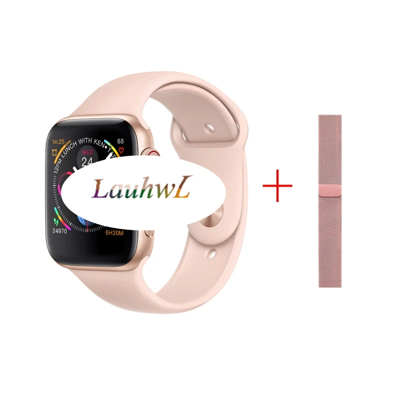 rose a rose matel Bluetooth Вызов Смарт Браслет для проверки сердечного ритма 9 1:1 SmartWatch 44 мм с gps ДЛЯ Apple iOS Android сердечного ритма ЭКГ-шагомер IWO 8 iwo 8 plus - Цвет: rose a rose matel