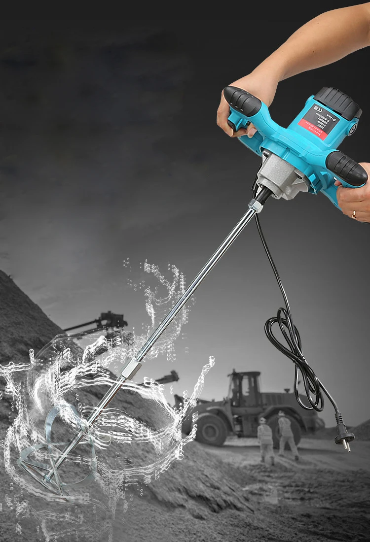 1800W портативный Электрический Краски покрытие Бетономешалка регулирующий для