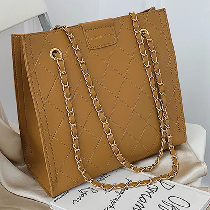 Ромбовидная решетка сумки через плечо для женщин 2020 модная женская обувь экокожа