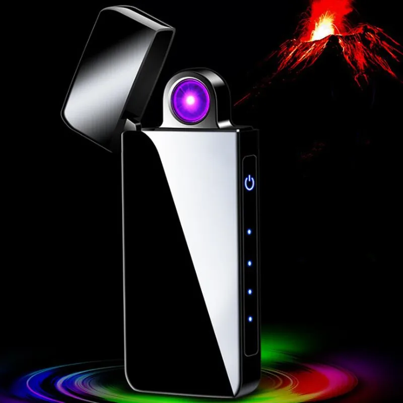 Новая креативная зажигалка с usb зарядкой вращающаяся дуговая сенсорный