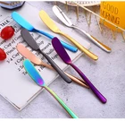 Нож для масла и сыра из нержавеющей стали, джем-Разбрасыватели, ножи для крема, посуда, кухонные столовые приборы, десертная ложка, хлеб, тост, инструменты для завтрака