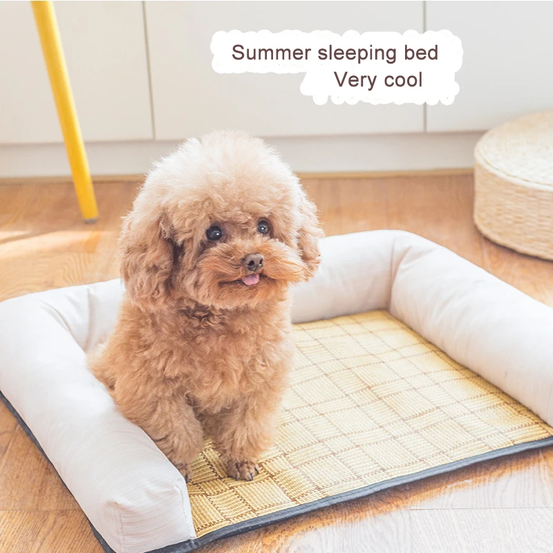 

Summer dog bed cooling mats pets soft Cushion for small dog and cats summer use teddy house cat sleeping bed