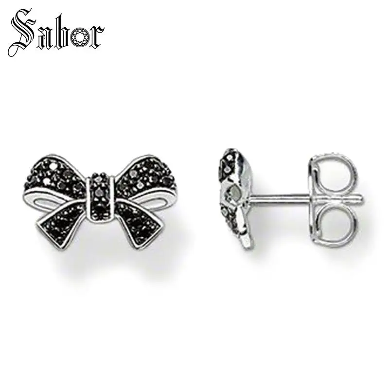 Женские серьги гвоздики серебристого цвета с цирконом|Серьги-гвоздики| |