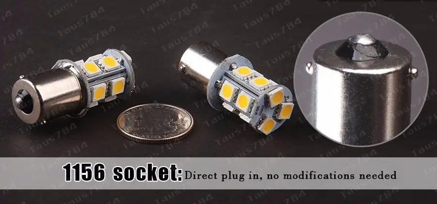 2 шт. светодиодные лампы для указателей поворота 1156 BA15S P21W R5W R10W 13-SMD | Автомобили и