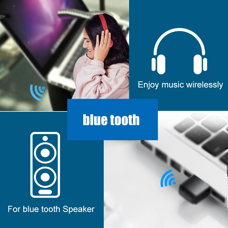 Адаптер usb для bluetooth 4 0 наушники компьютера ПК динамик автомобильный аудиоресивер