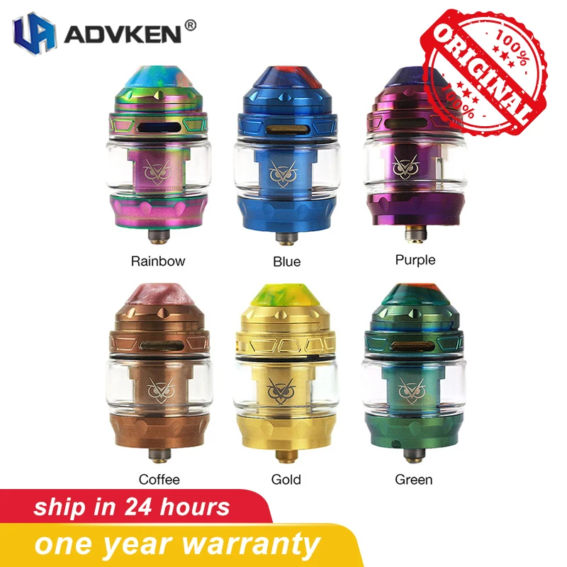 Оригинальный бак Advken Owl Sub Ohm 3/4 мл емкость с 0 16/0.2ohm сетка катушка Топ заполнения