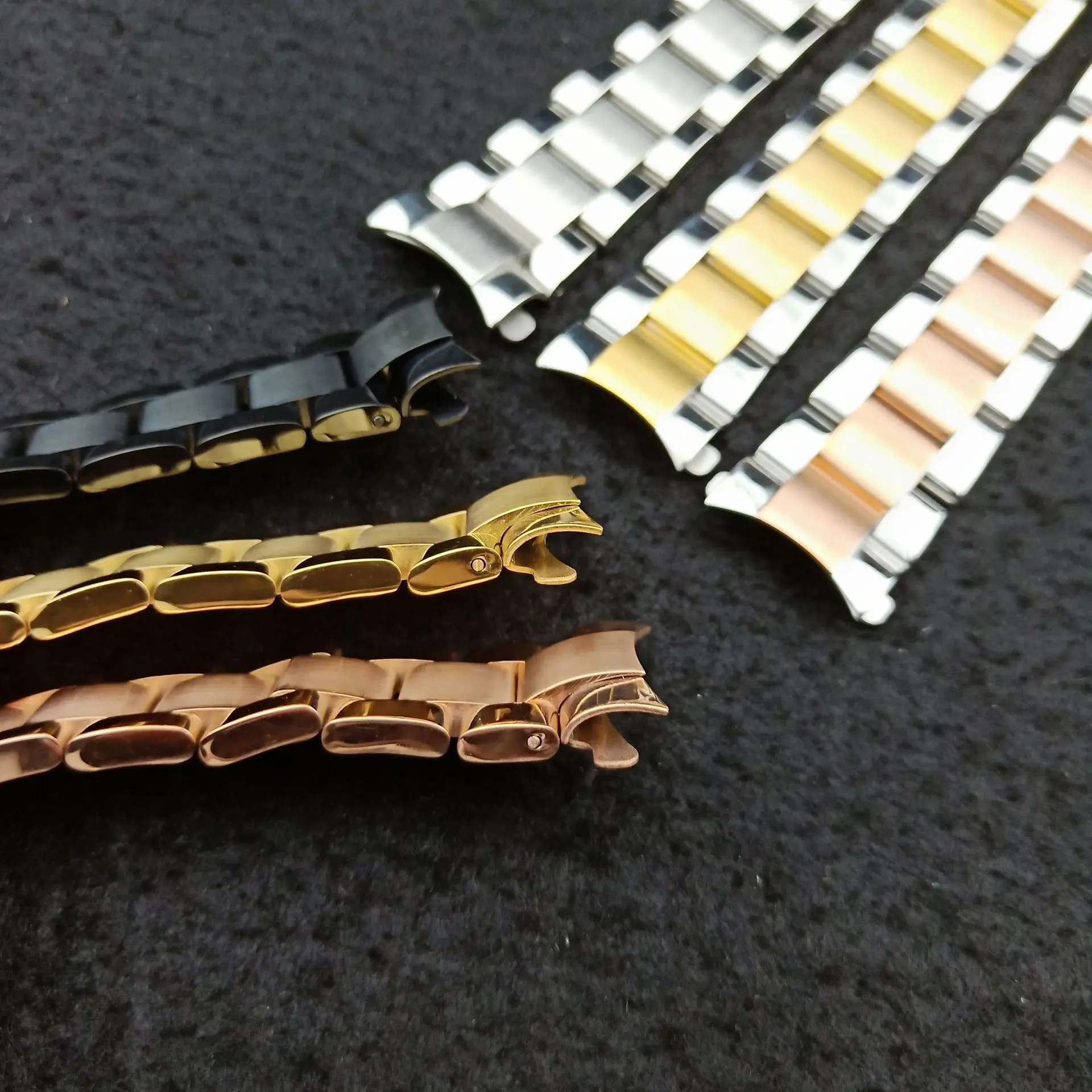 

12/14/16/18/19/20/21/22/23/24/26mm three-bead elbow stainless steel strap elbow