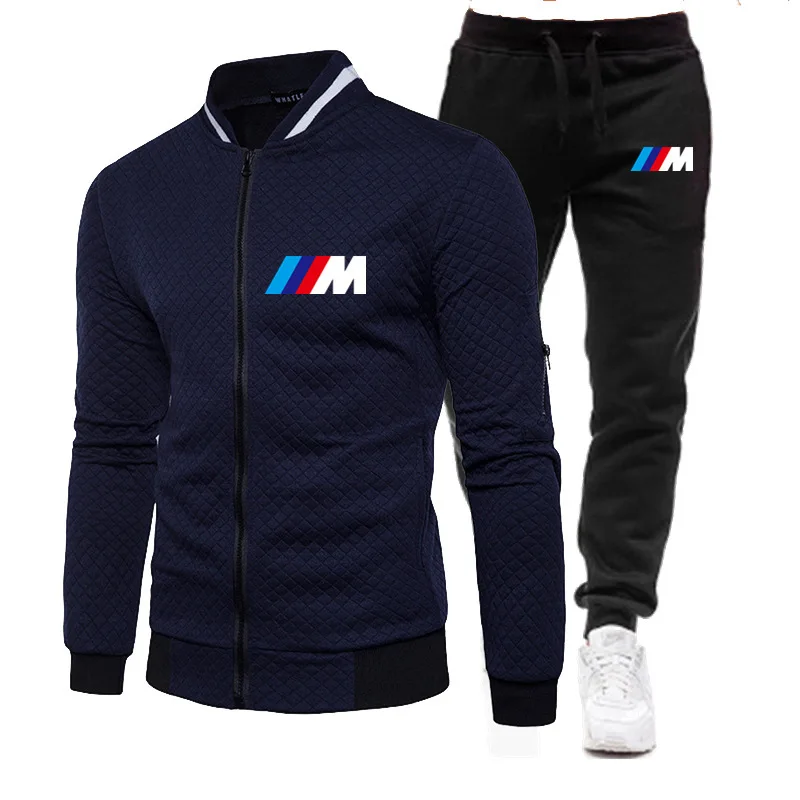 

Cross border new fall and winter sweater zipper collar sweater coat men's casual Plaid cardigan zw79 suit
