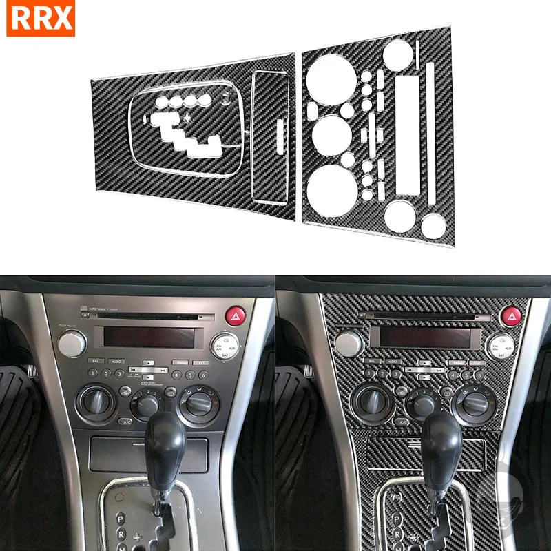 

For Subaru Legacy/Outback 2007-2009 Carbon Fiber Stickers Radio Air Conditioner Gear Panel Cover Trim Car Decoration Accessories