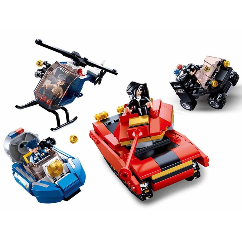 

460 шт., Детский конструктор «Морская Полиция»