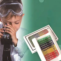 48pcs plastic microscope slides biological specimen with for children student microscope enlighten education