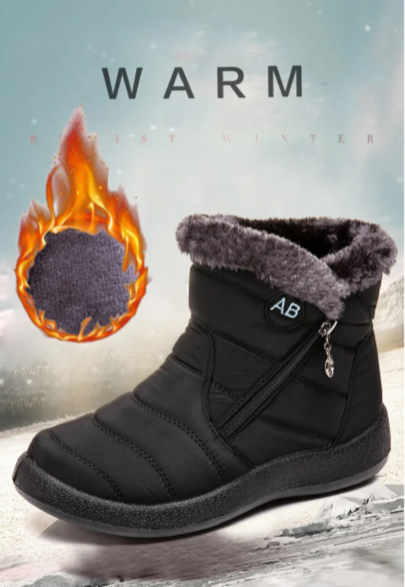 

Women's Snow Boots Plush Thickening Women's Boots Zhongbang Women's Shoes Waterproof And Warm Cotton-padded Shoes Bare Boots