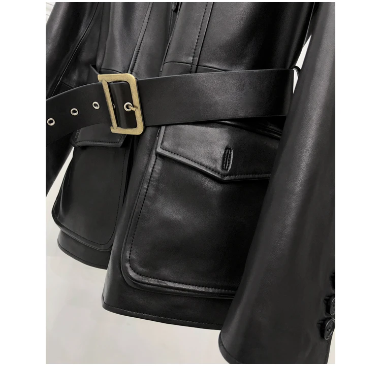 Женская куртка из натуральной овечьей шкуры кожи верхняя одежда для осени и