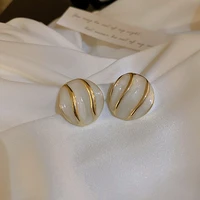 925 silver needle geometric shell shaped earrings for women korean fashion jewelry earrings 2021 trend accessories for girls