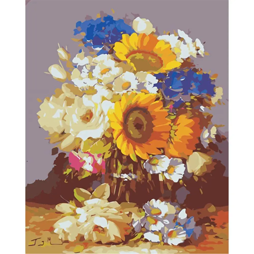 Алмазная картина 5D полная дрель вышивка крестиком ручная работа белый желтый