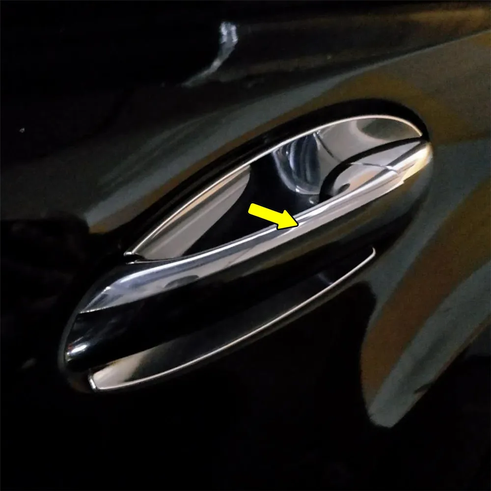 Серебристая крышка ручки двери из АБС пластика для Mercedes Benz ML Class W164 ML350 ML450 ML500 2006