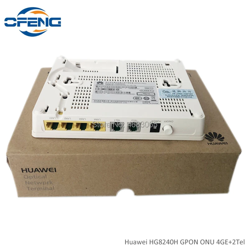 Huawei new HG8240H GPON ONU/ONT с 4GE + 2TEL английская Настройка прошивки SIP FTTH волоконно