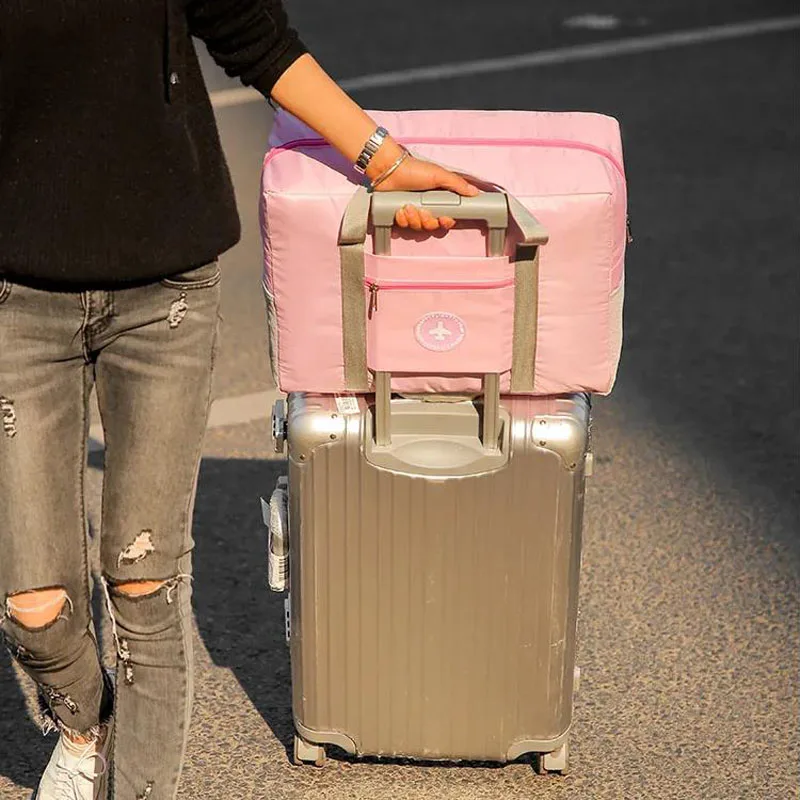 Foldable Large Capacity Women Gym Bags Shoulder Bag Women Training Travel Handle Handbag Yoga Sport Crossbody Tote Bag Women