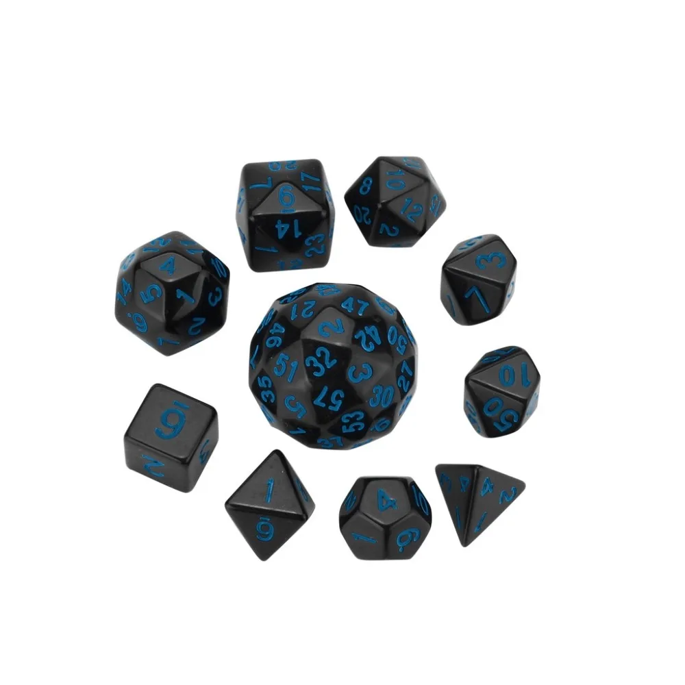 10 шт. Набор Игральных кубиков с 60 гранями dados poliedricos fun Вечерние игры polyhedron D60 многогранные акриловые кости dados de rpg 30A20