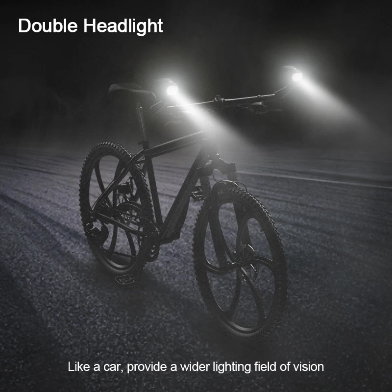 2pcs Rear View Mirror Headlight for Bicycle Electric Vehicle Scooter Front Lights USB Rechargeable LED Light Bike Accessories | Спорт и