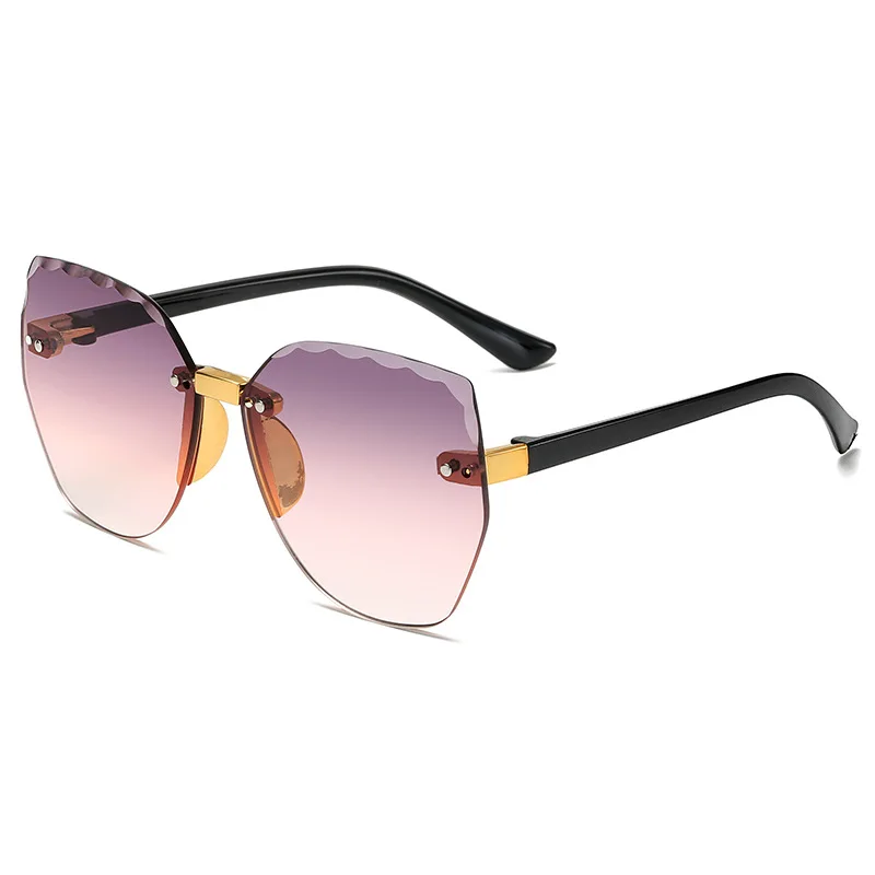 

Frameless Trimming Wave Children's Sunglasses Square Candy Color Kids Fashion Sunglasses Car Traveling Style Shades Sun Glasses