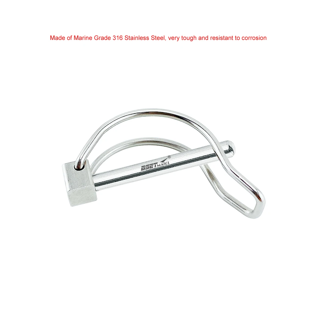 Скоба безопасности для быстрого соединения прицепа с крюком на ноге сцены, велосипеда, коляски и грузового судна из нержавеющей стали 316.