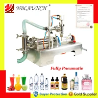 fully pneumatic liquid filling machine liquid drink wine water oil shampoo piston filler single head vinegar soy sauce milk fill
