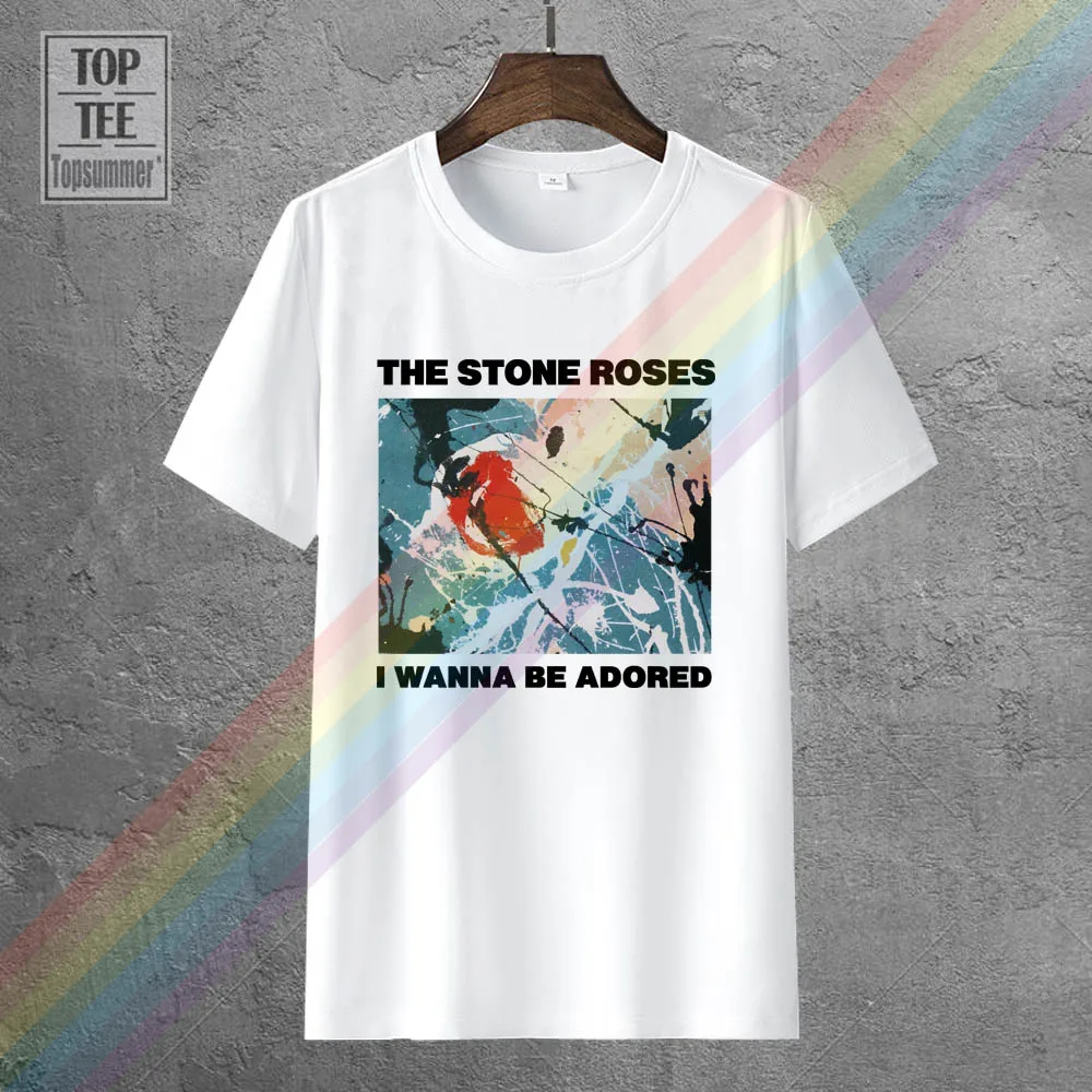 

Official The Stone Roses Wanna Be Adored T Shirt Grey Begging You Second Coming