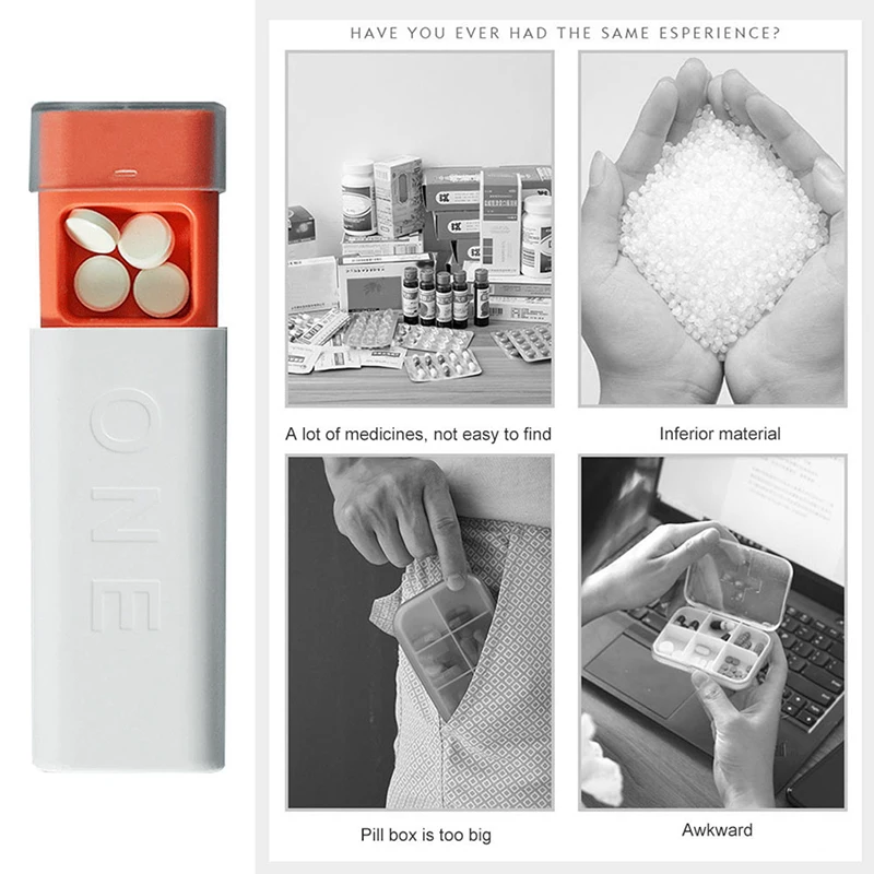 

3Grids Portable Pill Box Tablet Pillbox Dispenser Medicine Boxes Dispensing Kit