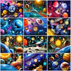 HUACAN DIY Алмазная картина, пейзаж, мозаика, ручная работа, 5D алмазная вышивка, Космический пейзаж, домашний декор