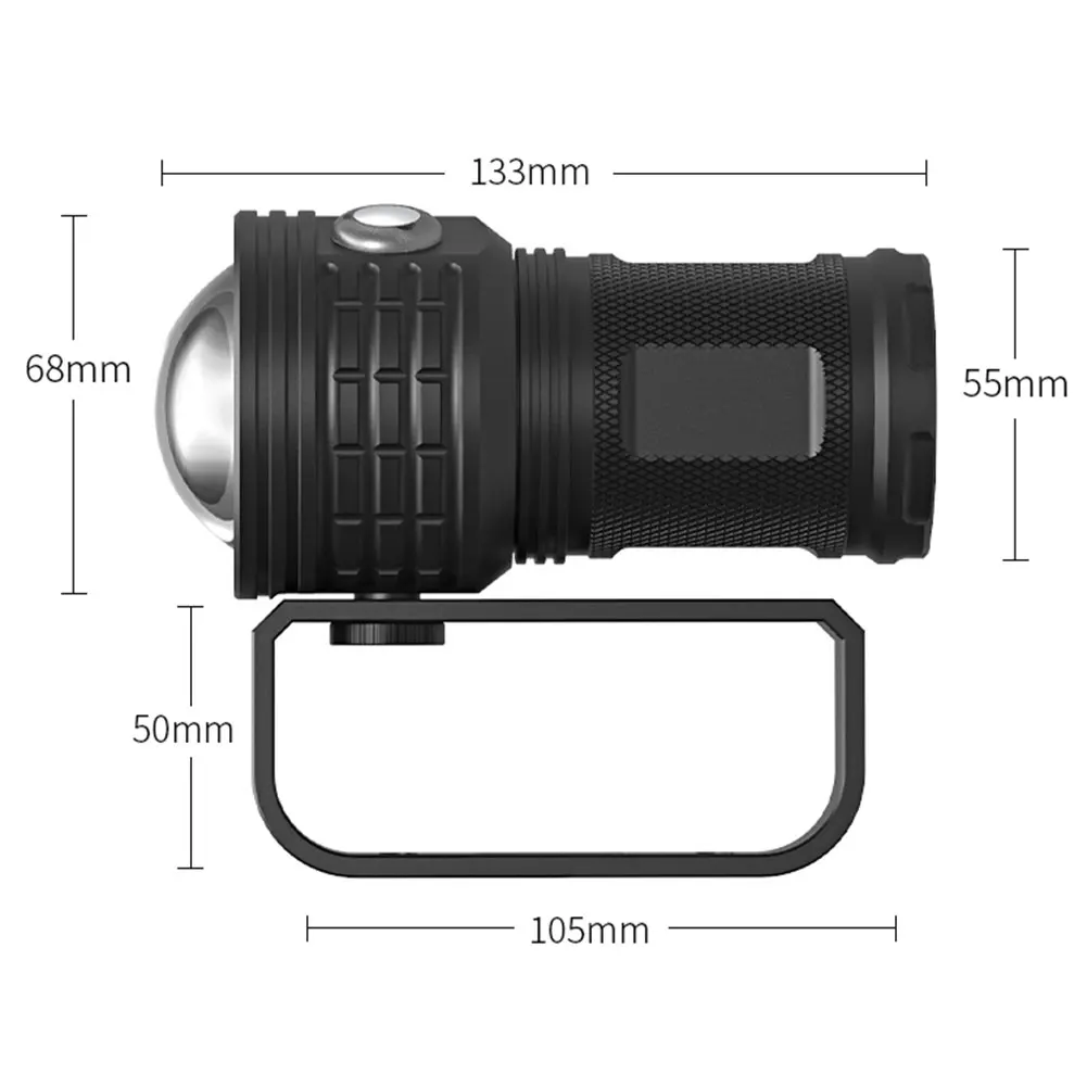 

Professional COB LED Diving Flashlight Waterproof Photography Folding Flashlight Portable Maintenance LED Fill Light Torch