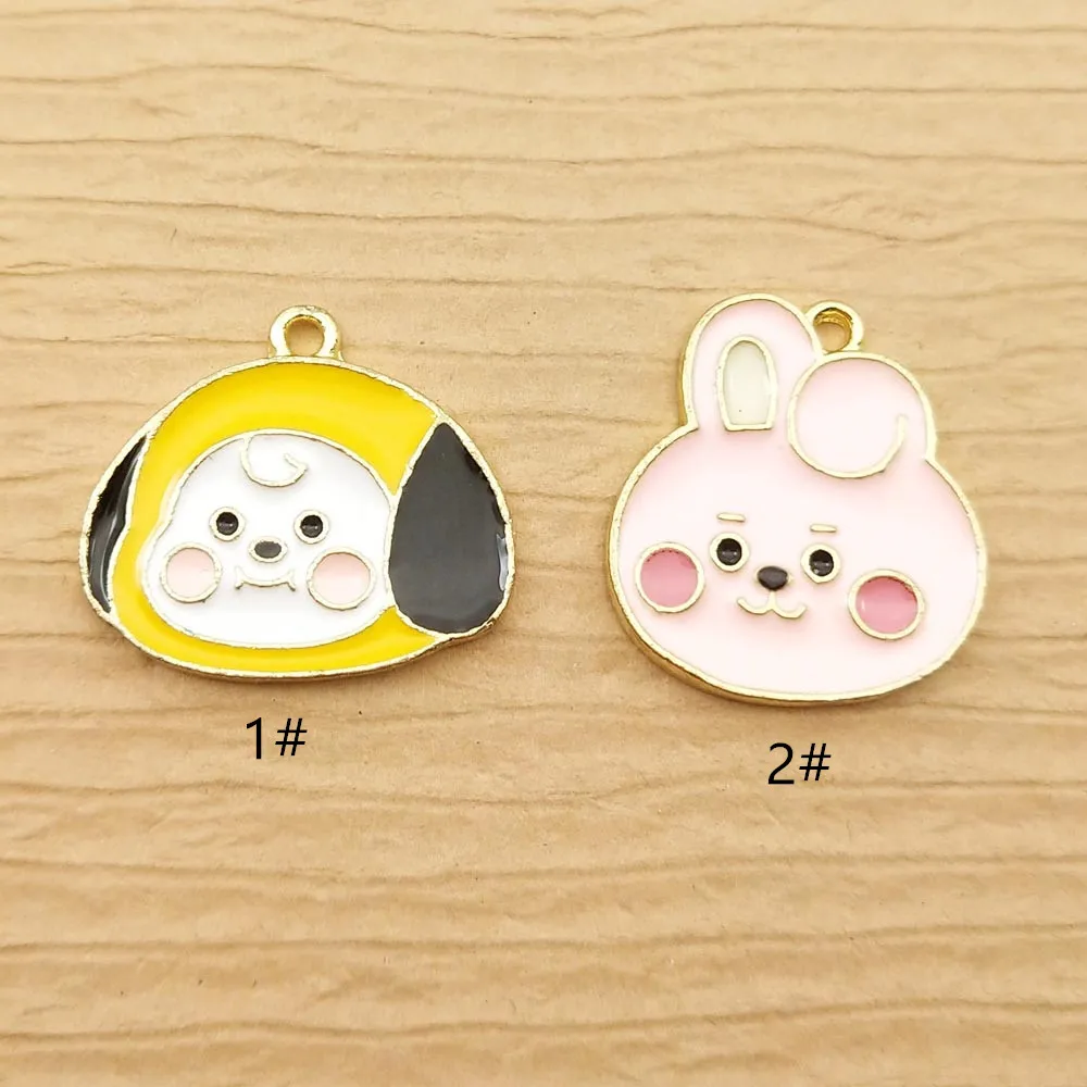 

10pcs Enamel Anime Cartoon Charm for Jewelry Making Cute Earring Pendant Necklace Bracelet Bangle Accessories Diy Finding