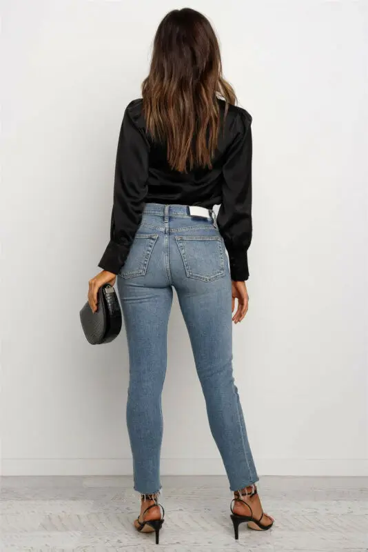 Женская однотонная открытая Водолазка с длинным рукавом свободная футболка