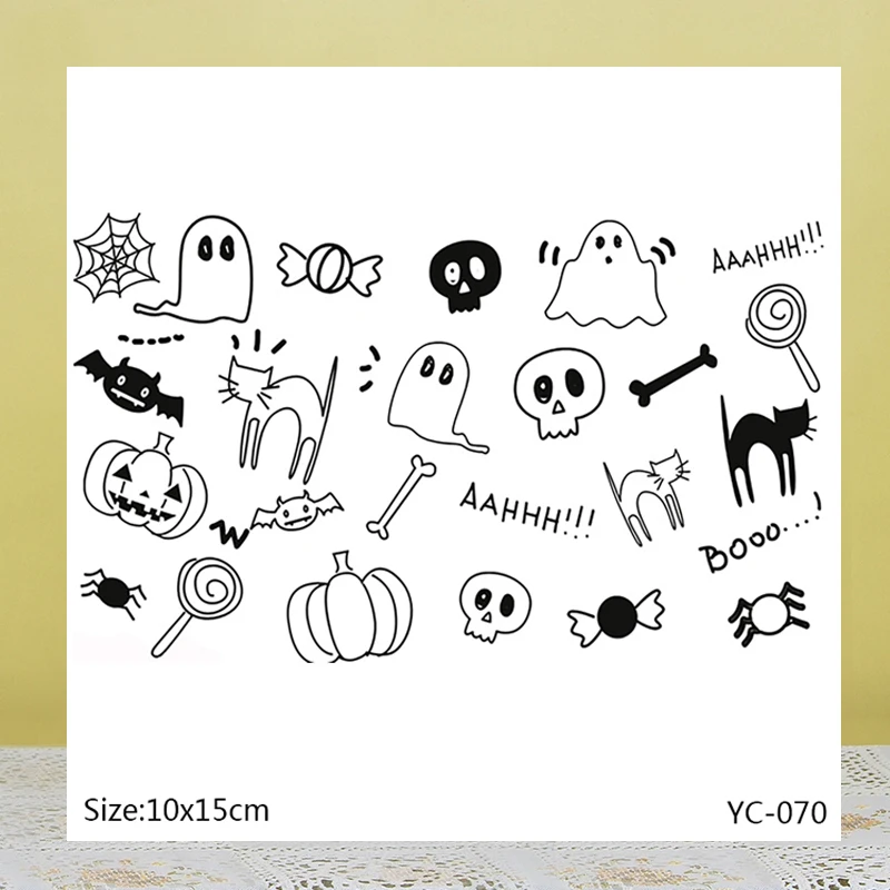 

ZhuoAng Happy Halloween Transparent seal / sealed DIY scrapbook / album decoration card / seamless seal