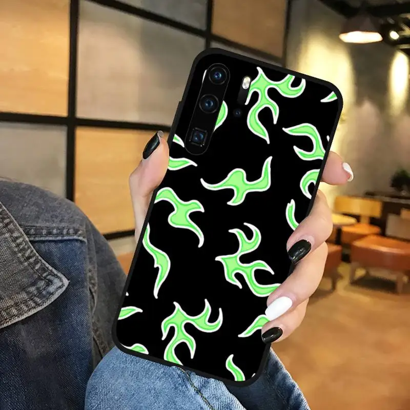 

Blue Flame Fire Phone Case Funda For Huawei P9 P10 P20 P30 Lite 2016 2017 2019 plus pro P smart