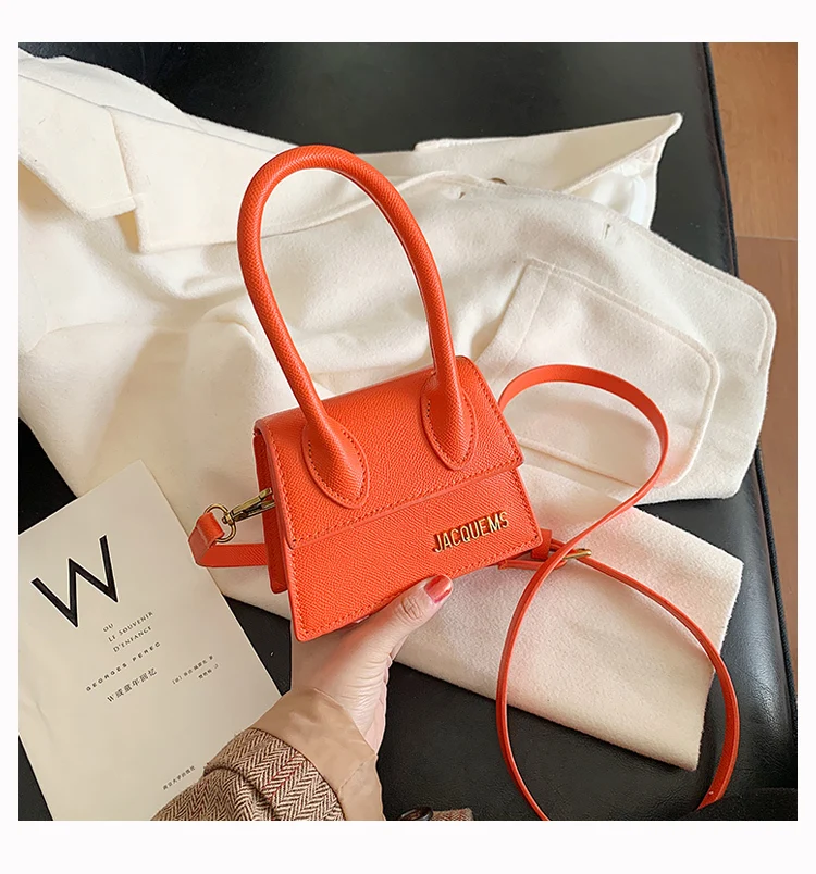 litchi Orange 15cm Женская мини-сумка-тоут, новинка, крокодиловый узор, флип-сумка через плечо, женская простая сумка на плечо, маленькая квадратная женская сумка - Цвет: litchi Orange 15cm