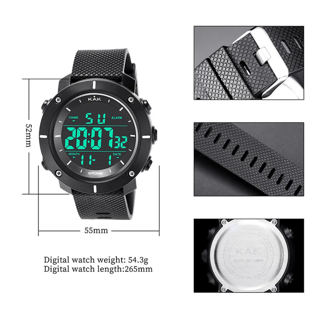 

Fashion explosion models similar to high-end men's electronic watches 30M waterproof electronic watches relogio W*