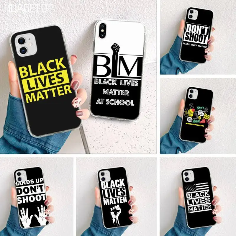 

HUAGETOP BLM Don't Shoot Black Lives Matter Phone Case for iphone 12 pro max 11 pro XS MAX 8 7 6 6S Plus X 5S SE 2020 XR cover