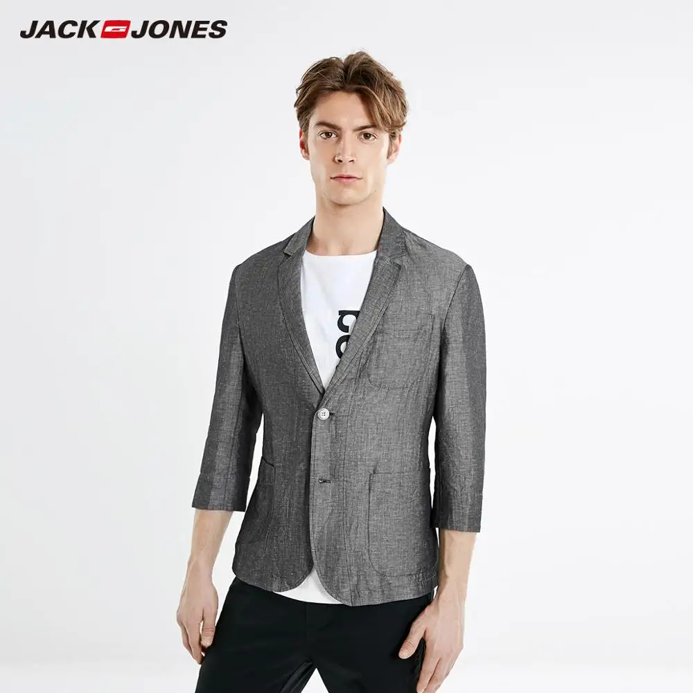 Мужской блейзер с отложным воротником и рукавом 3/4 Jack &amp Jones 21928P503 базовый пиджак