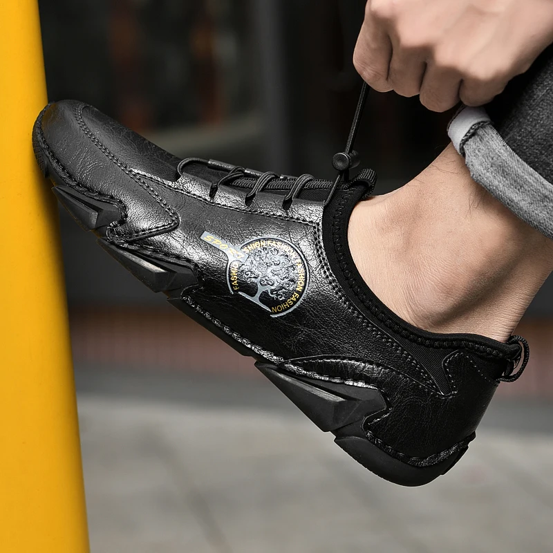 

Men's Fashion shoes Sneakers Man Casual Shoes outdoor Breathable Men Genuine Leather Shoes flats Office Footwear