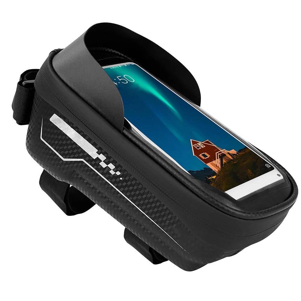 

Rainproof Cycling Bicycle Bike Head Tube Handlebar Cell Mobile Phone Bag Case Holder Screen Phone Mount Bags Case For 6.5 Inch