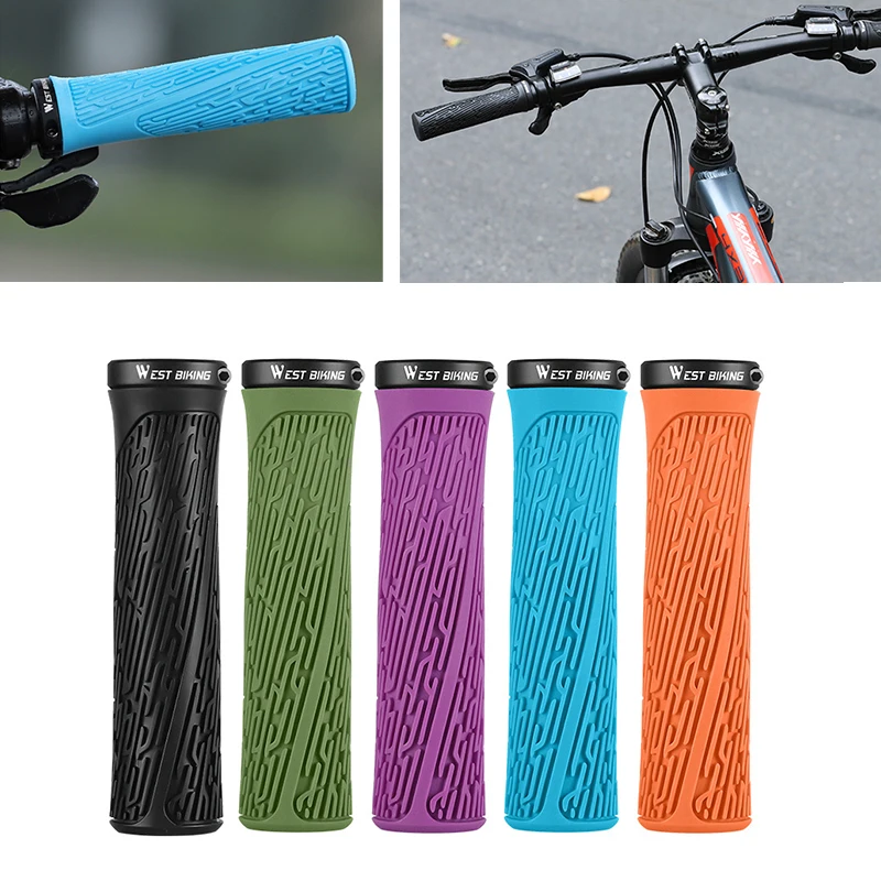 

2pcs/1 Pair Road bicycle grips Cycling Bicycle Handlebar Cover Grips Soft Rubber Anti-slip Bike Accessories Handle Grip Lock Bar