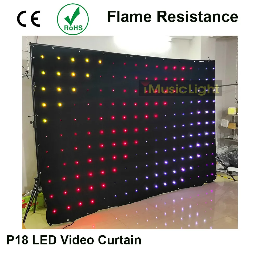 P18 2 м * 3 RGB LED видео занавес DMX контроллер с 80 анимационными программами для DJ
