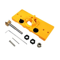1 set 35mm hole locator woodworking hinge door cabinets hole opener puncher hinge hole saw jig drilling guide locator diy tool