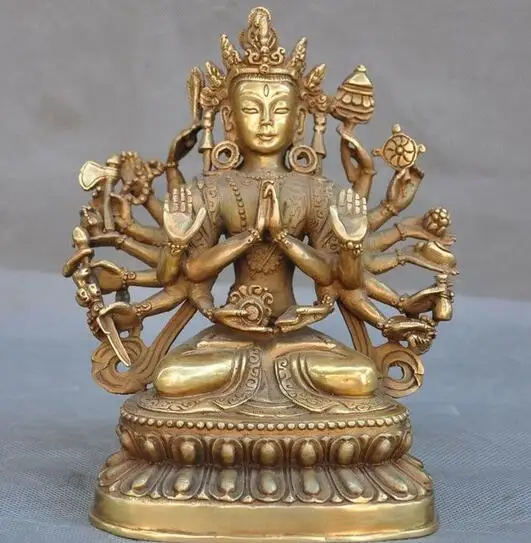 7 &quotСтарый тибетский буддизм Бронзовый свинка 1000 руки - Цена: 9 559,55 руб.