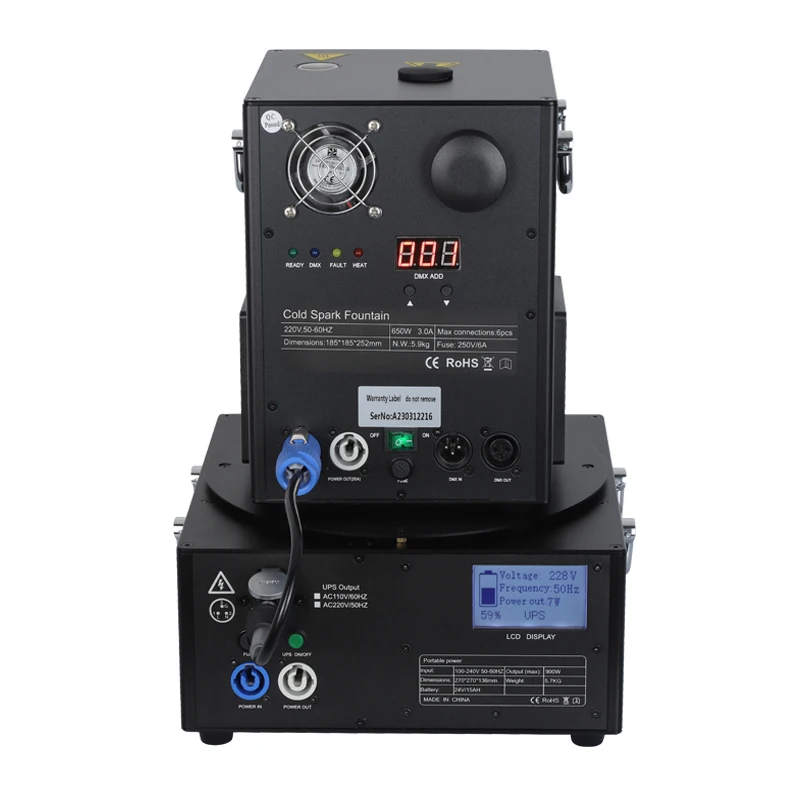 24 В 15 Ач питание от аккумулятора Флюоресцентный порошок для холодной искры