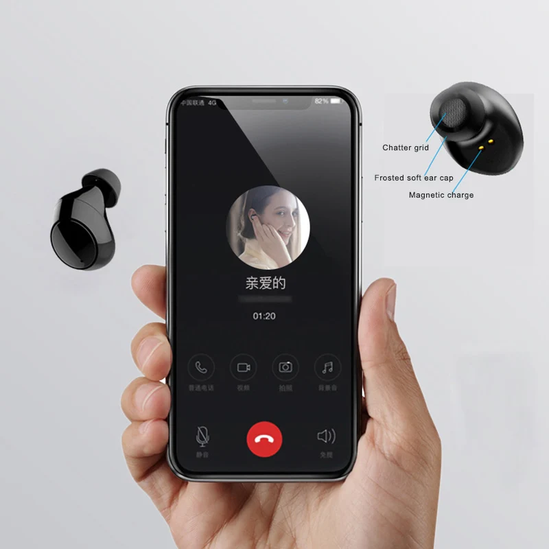 Мини легкий беспроводной коммуникационный наушник с поддержкой беспроводных