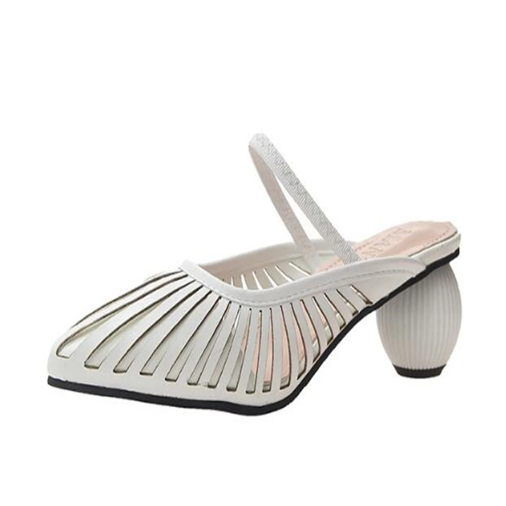 Пикантные босоножки женская обувь на квадратном каблуке цвет белый черный