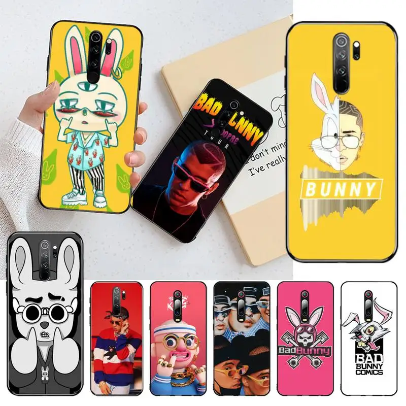 

HUAGETOP Bad Bunny artist Soft Phone Case Capa for Redmi Note 9 8 8T 8A 7 6 6A Go Pro Max Redmi 9 K20
